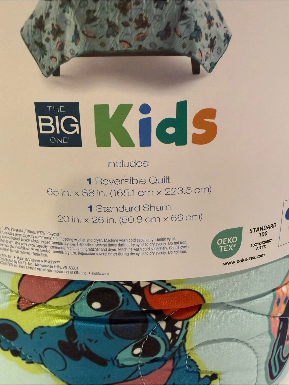 Twin size Disney's Stitch Galaxy Quilt Set